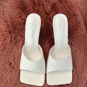 ASOS Public Desire white heels